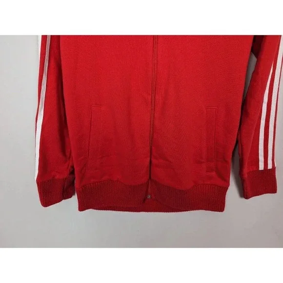 Adidas S Originals Tracksuit 2 PC Set Red White Side Stripes Jogger Pants Jacket